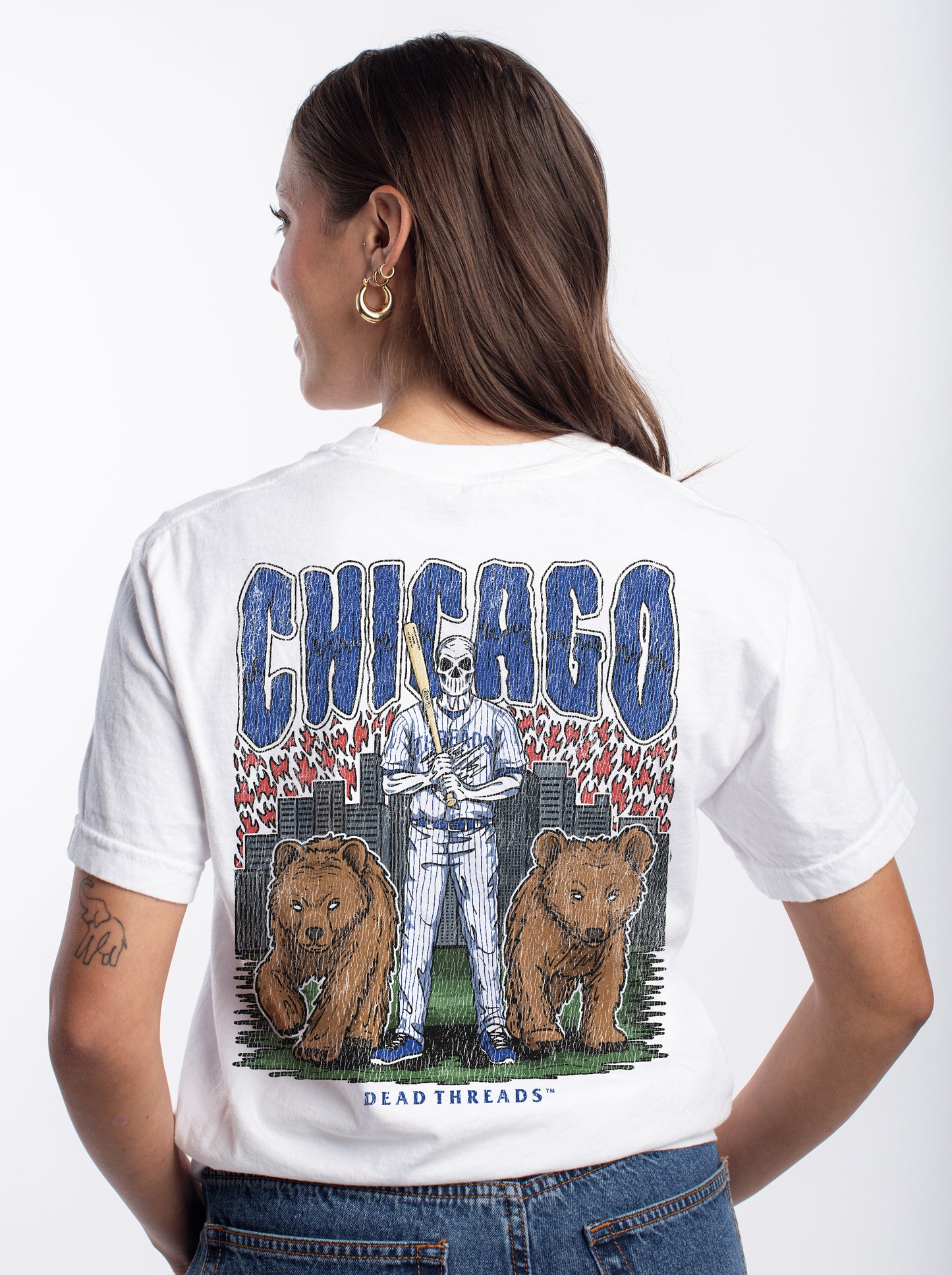 CHICAGO BASEBALL - "3 SKULL" PREMIUM SHIRT