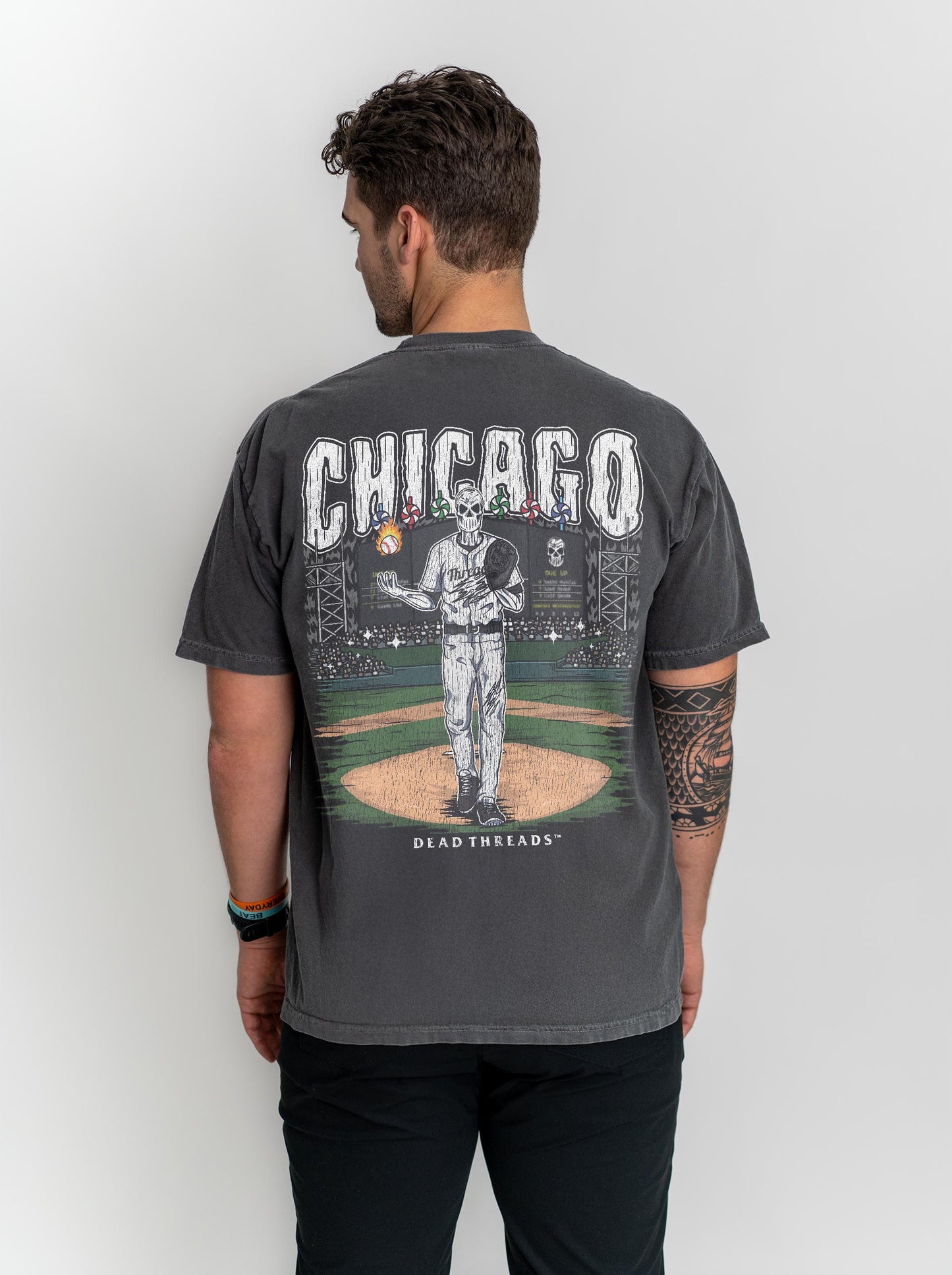 CHICAGO "SOUTH SIDE" BASEBALL - “3 SKULL” PREMIUM T-SHIRT