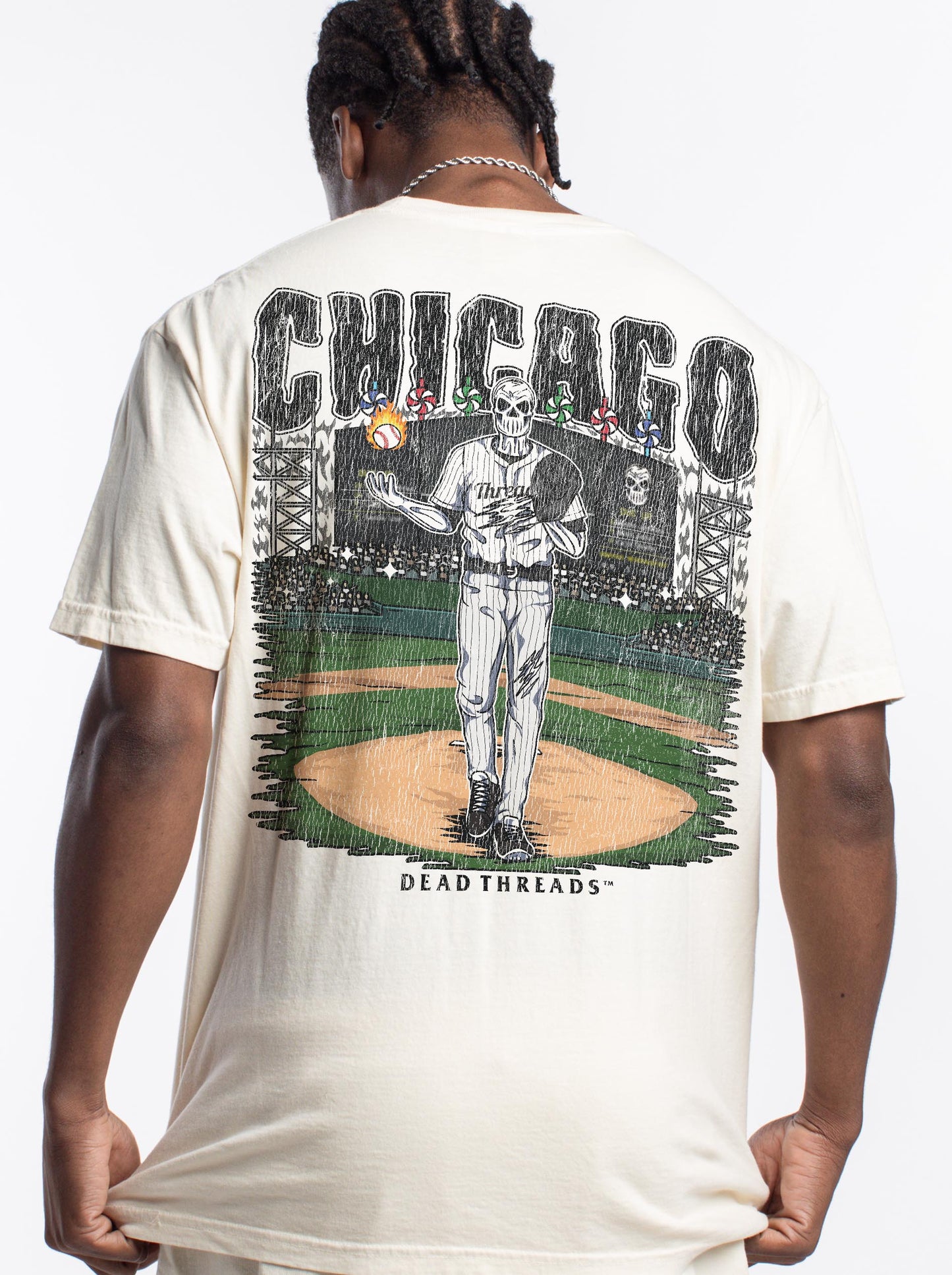 CHICAGO "SOUTH SIDE" BASEBALL - “3 SKULL” PREMIUM T-SHIRT