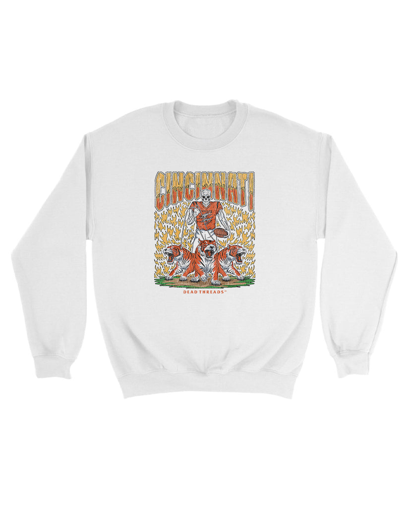 CINCINNATI FOOTBALL v1 KIDS CREWNECK SWEATSHIRT