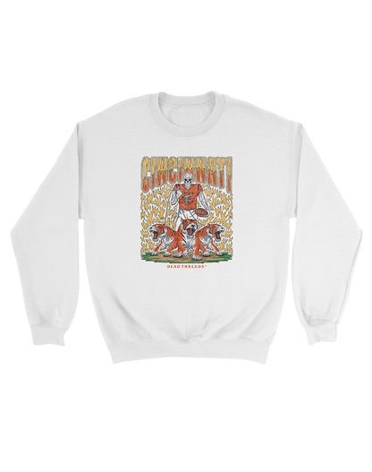 CINCINNATI FOOTBALL v1 KIDS CREWNECK SWEATSHIRT