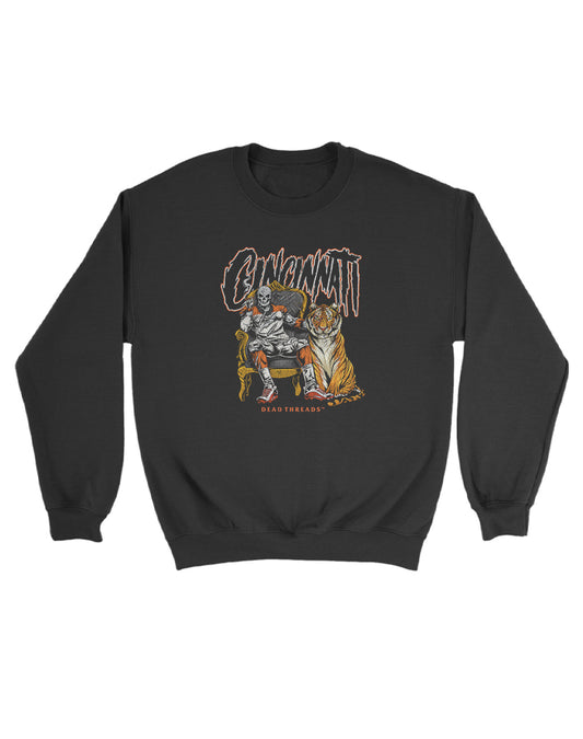 CINCINNATI FOOTBALL v2 KIDS CREWNECK SWEATSHIRT