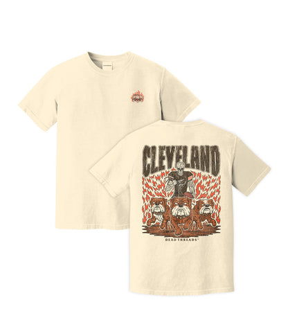 CLEVELAND FOOTBALL - “3 SKULL” PREMIUM T-SHIRT