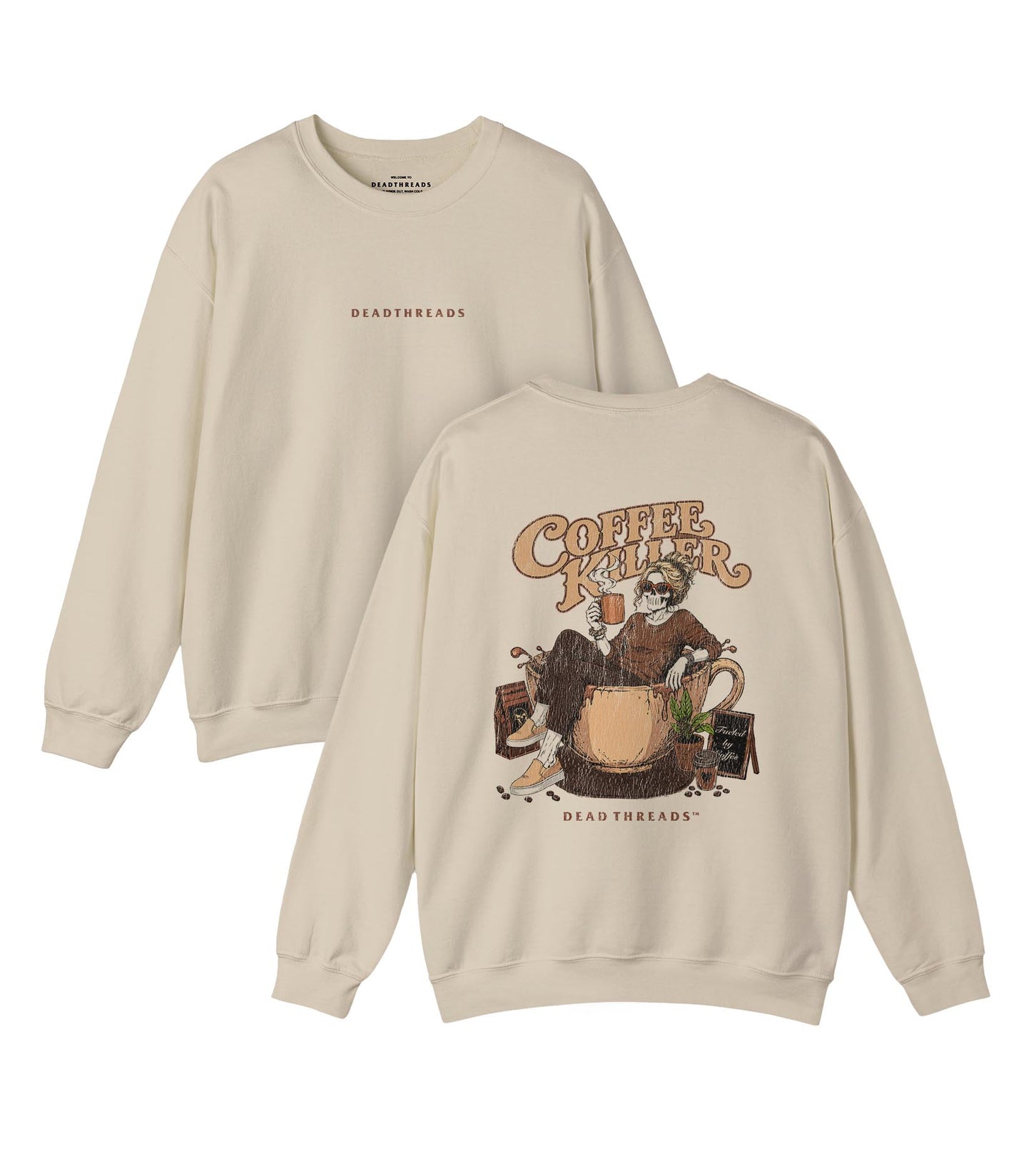 COFFEE KILLER - “DT ESSENTIAL" CREWNECK SWEATSHIRT
