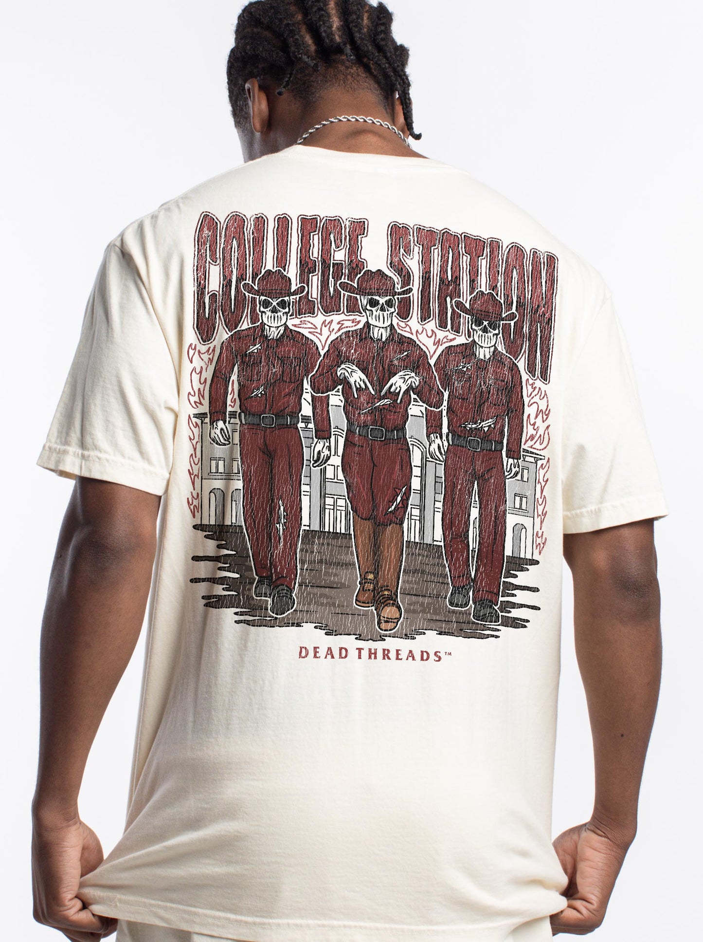 COLLEGE STATION - “3 SKULL” PREMIUM T-SHIRT