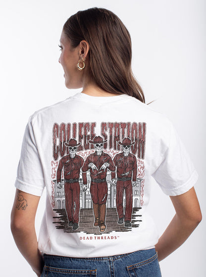COLLEGE STATION - “3 SKULL” PREMIUM T-SHIRT