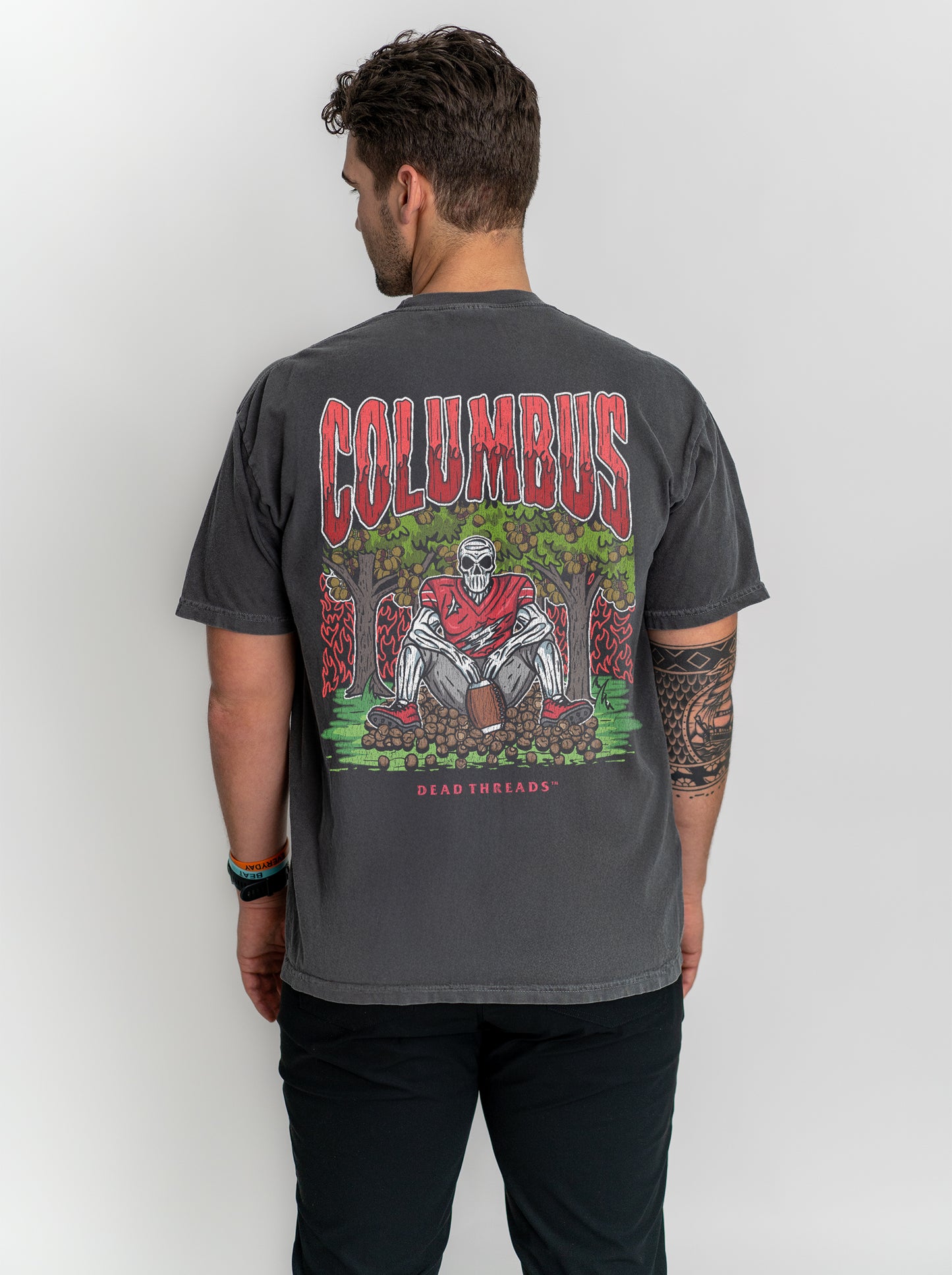 COLUMBUS FOOTBALL - “3 SKULL” PREMIUM T-SHIRT