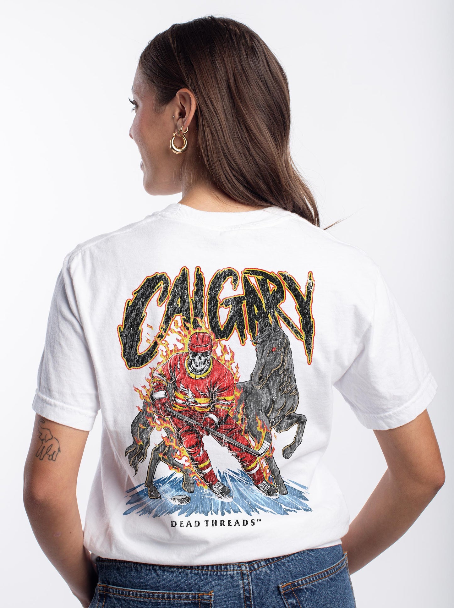 CALGARY HOCKEY - “3 SKULL” PREMIUM T-SHIRT