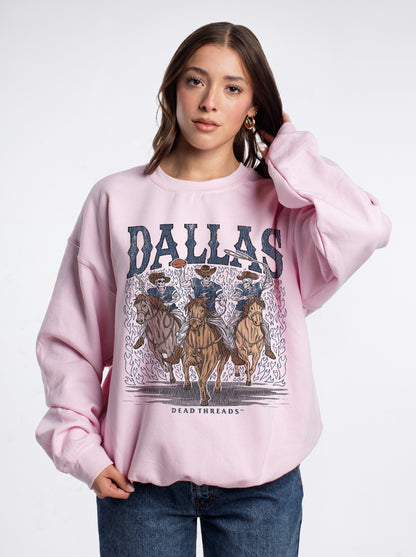 DALLAS FOOTBALL v1 CREWNECK SWEATSHIRT - PINK