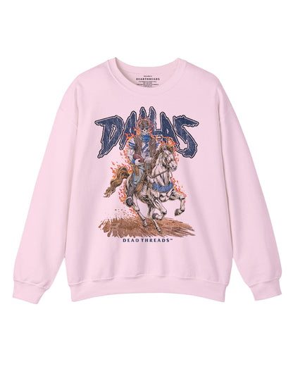 DALLAS FOOTBALL v2 CREWNECK SWEATSHIRT - PINK
