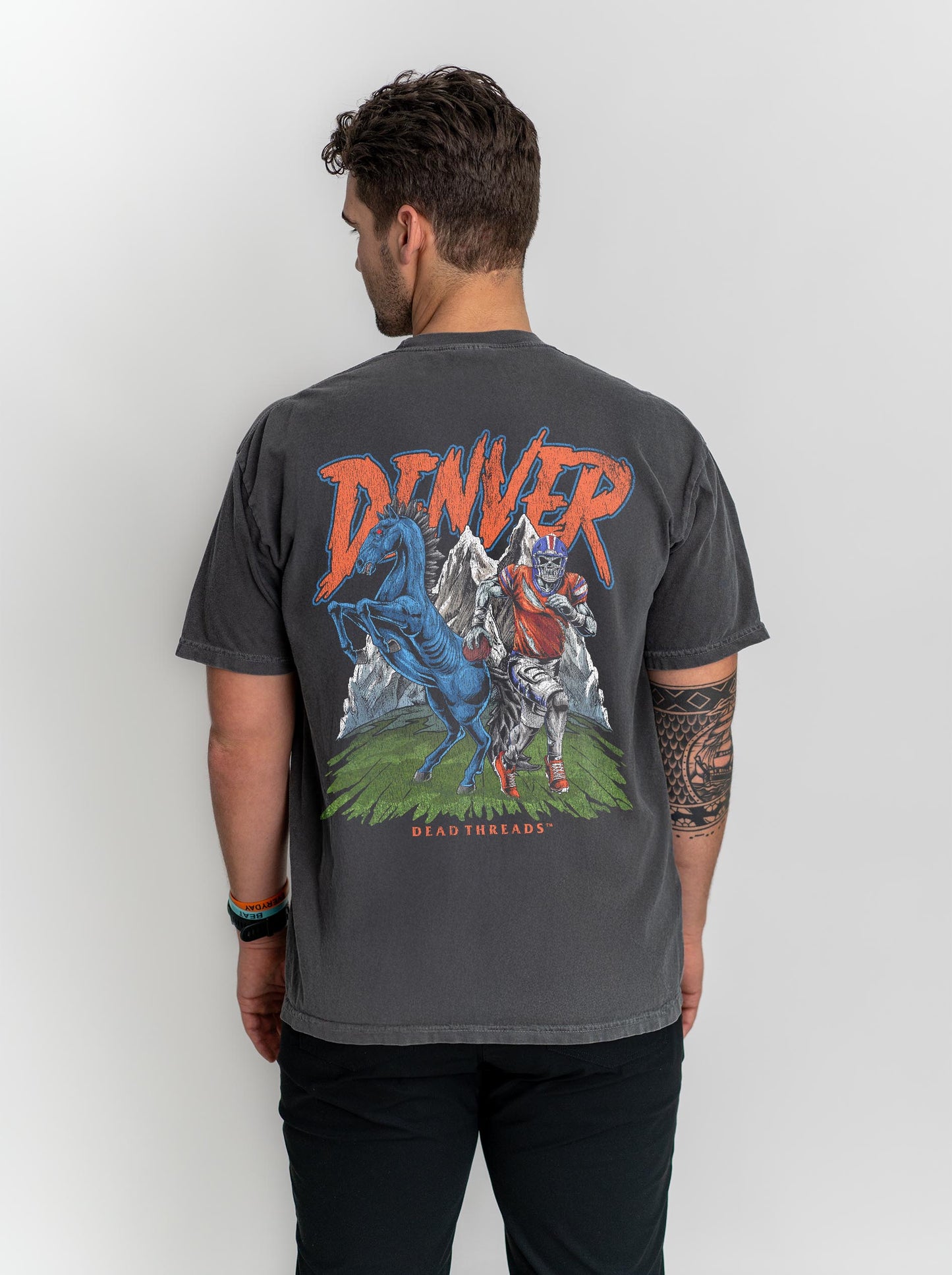 DENVER FOOTBALL v2 - “3 SKULL” PREMIUM T-SHIRT