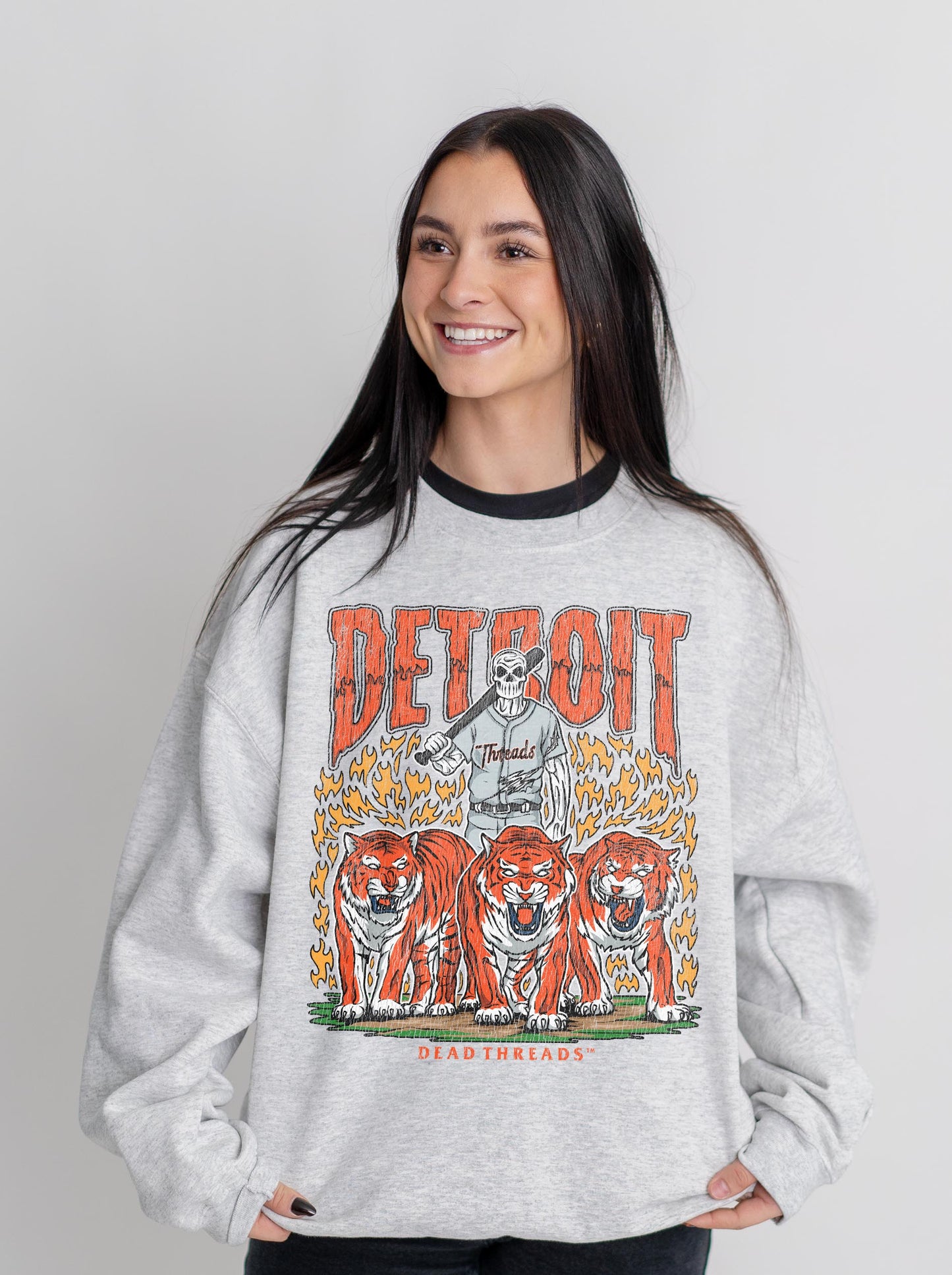 DETROIT BASEBALL CREWNECK SWEATSHIRT