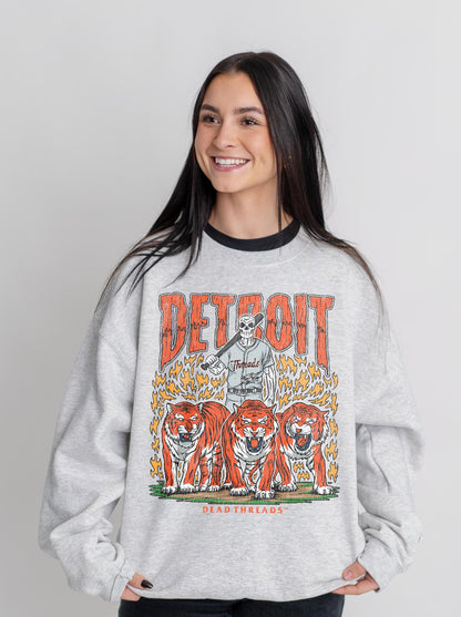 DETROIT BASEBALL CREWNECK SWEATSHIRT