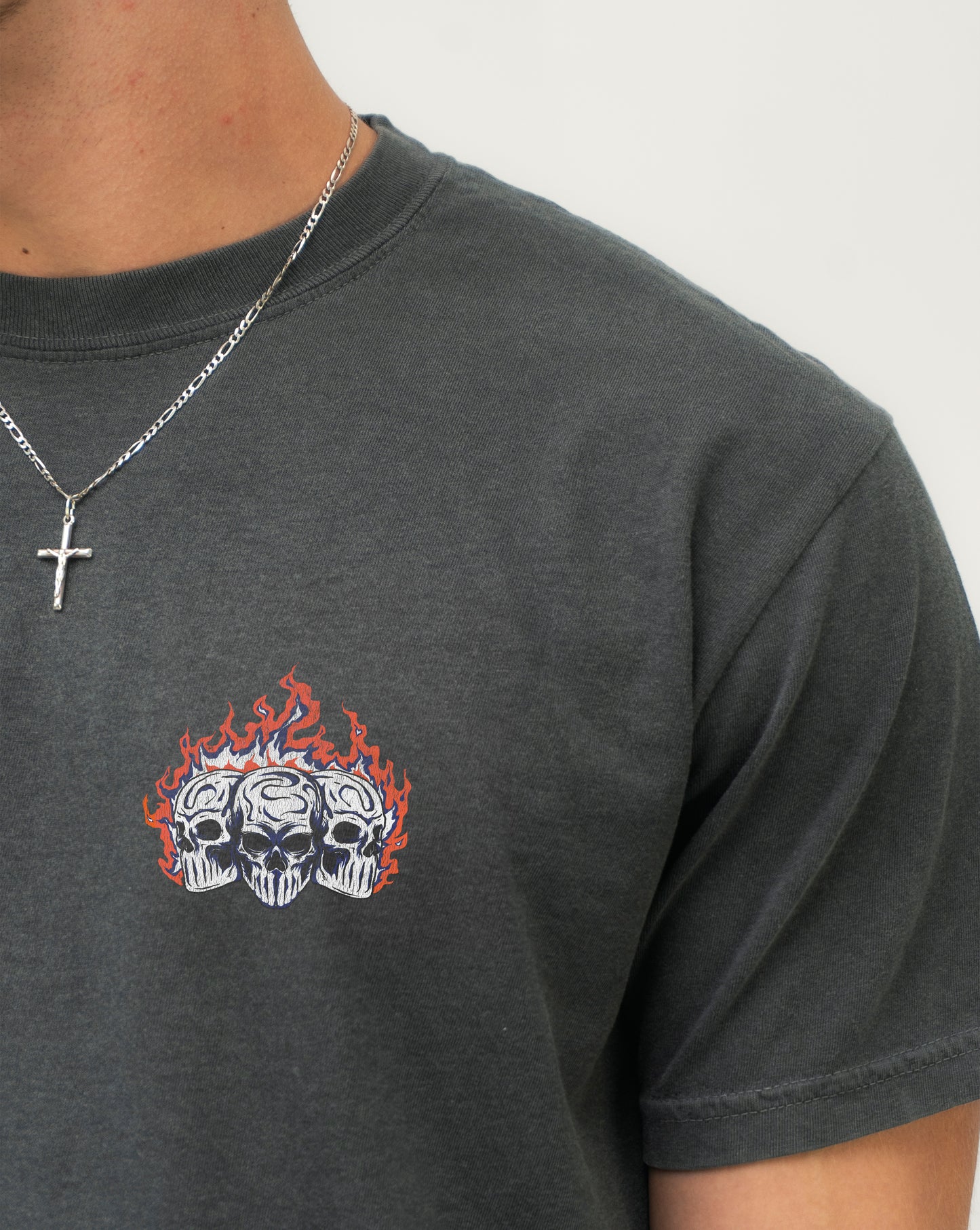 EDMONTON HOCKEY - “3 SKULL” PREMIUM T-SHIRT