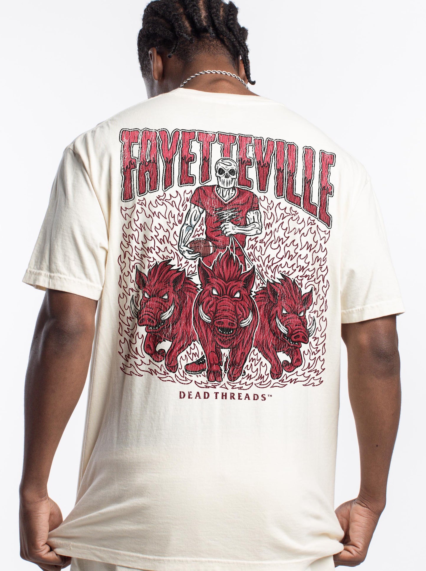 FAYETTEVILLE FOOTBALL - “3 SKULL” PREMIUM T-SHIRT
