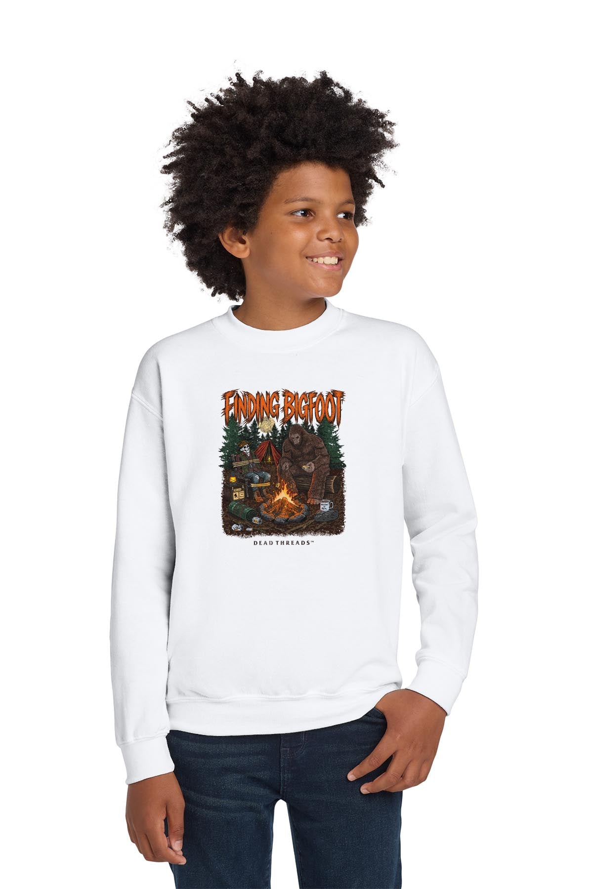 FINDING BIGFOOT (KIDS) CREWNECK SWEATSHIRT - Halloween Limited Drop