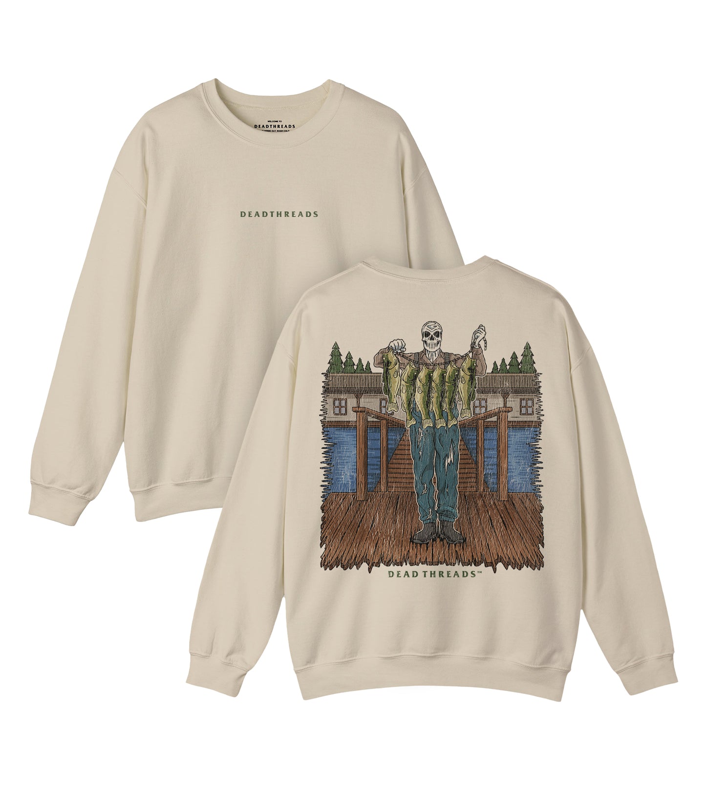 FISH FOR DINNER - “DT ESSENTIAL" CREWNECK SWEATSHIRT