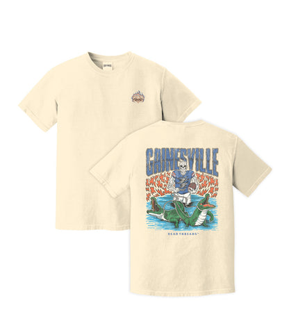 GAINESVILLE FOOTBALL - “3 SKULL” PREMIUM T-SHIRT