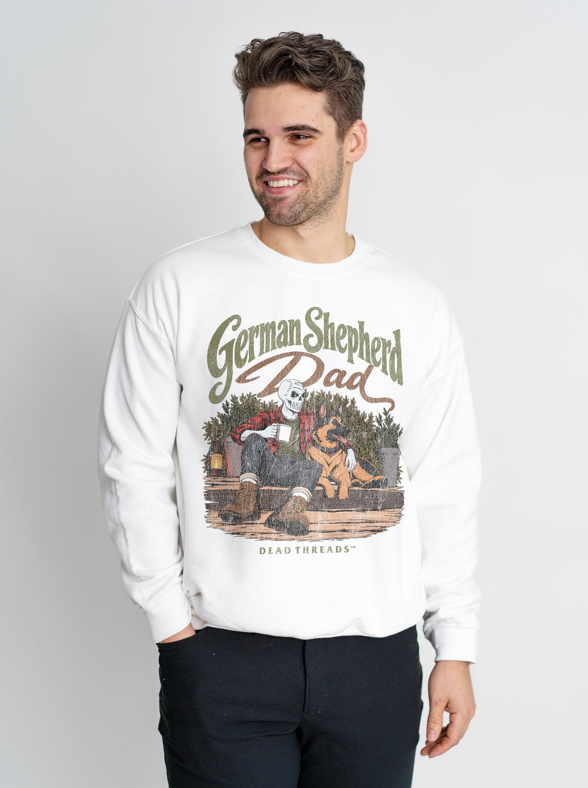 GERMAN SHEPHERD DAD - CREWNECK SWEATSHIRT