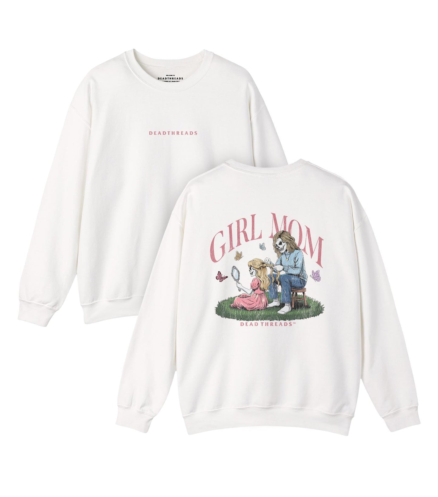 GIRL MOM v1  - “DT ESSENTIAL" CREWNECK SWEATSHIRT