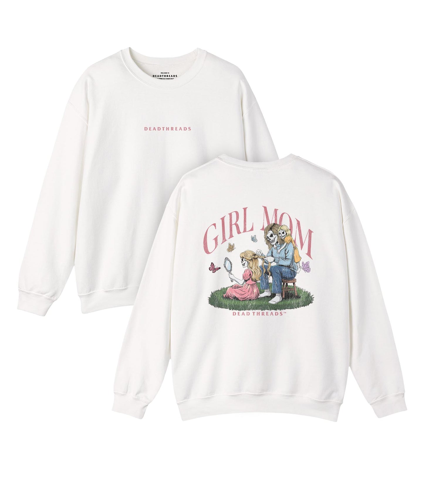 GIRL MOM v2  - “DT ESSENTIAL" CREWNECK SWEATSHIRT