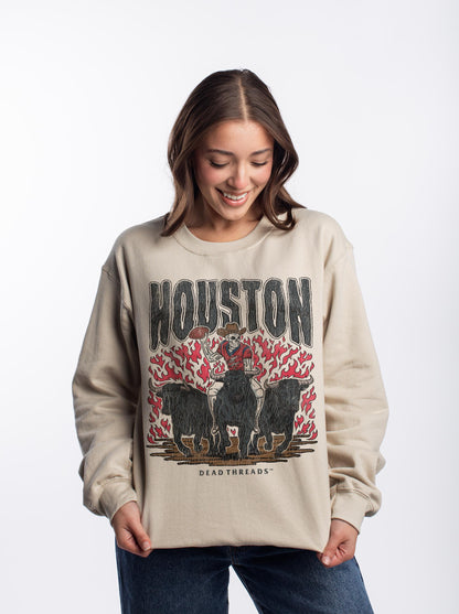 HOUSTON FOOTBALL CREWNECK SWEATSHIRT