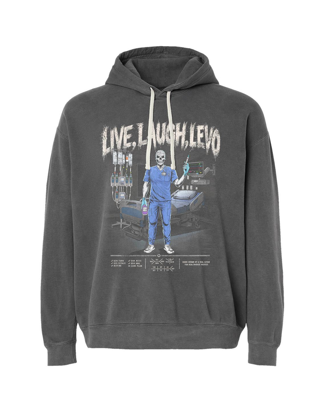 LIVE, LAUGH, LEVO (ICU NURSE, MALE) - LIGHTWEIGHT HOODIE
