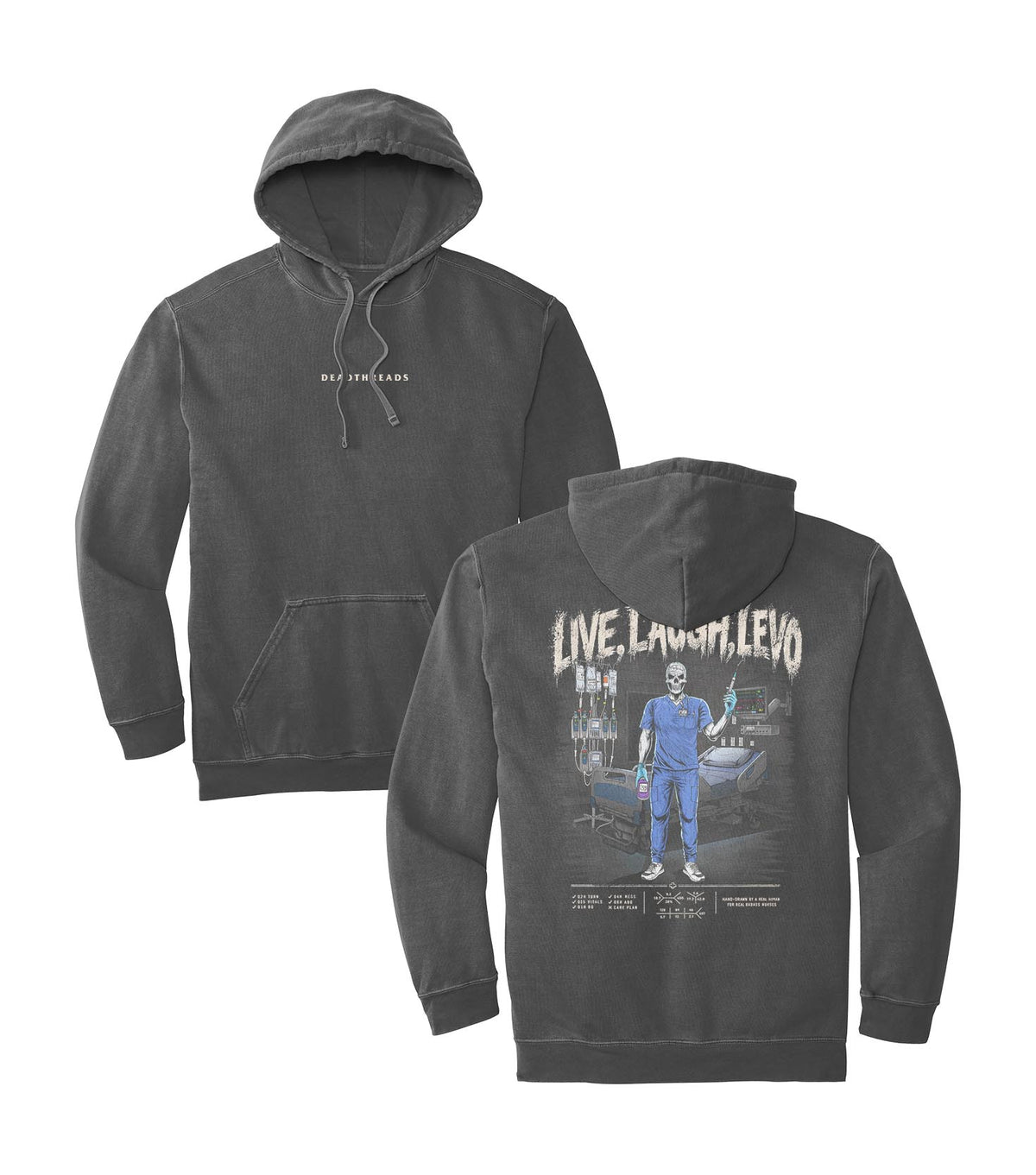 LIVE, LAUGH, LEVO (ICU NURSE, MALE) - “DT ESSENTIAL" HOODIE