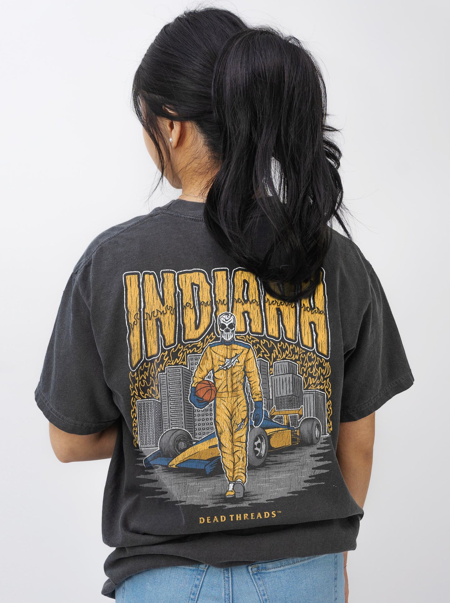 INDIANA BASKETBALL - “3 SKULL” PREMIUM T-SHIRT
