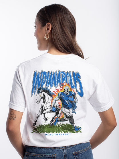 INDIANAPOLIS FOOTBALL v2 - "3 SKULL" PREMIUM T-SHIRT