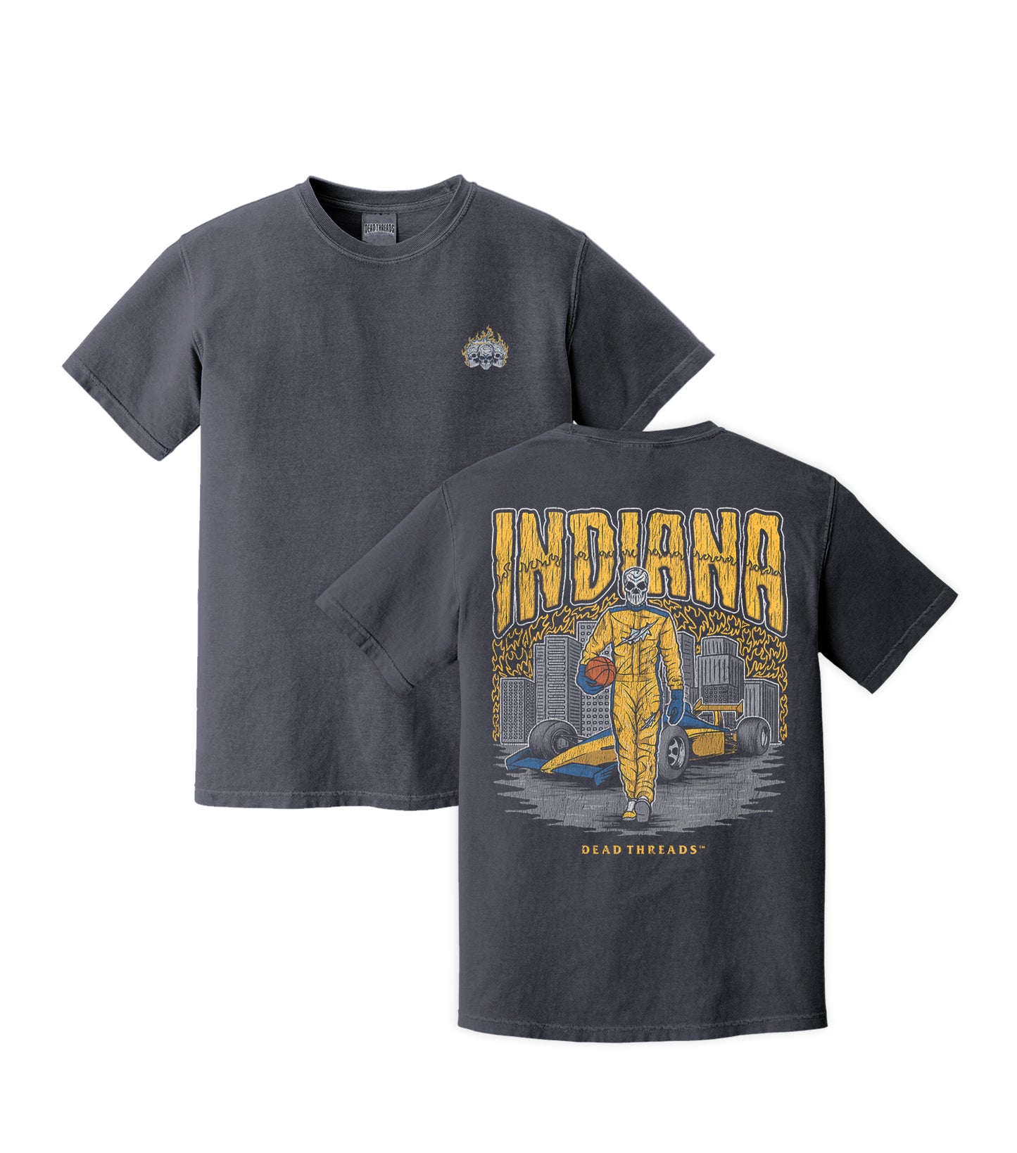 INDIANA BASKETBALL - “3 SKULL” PREMIUM T-SHIRT