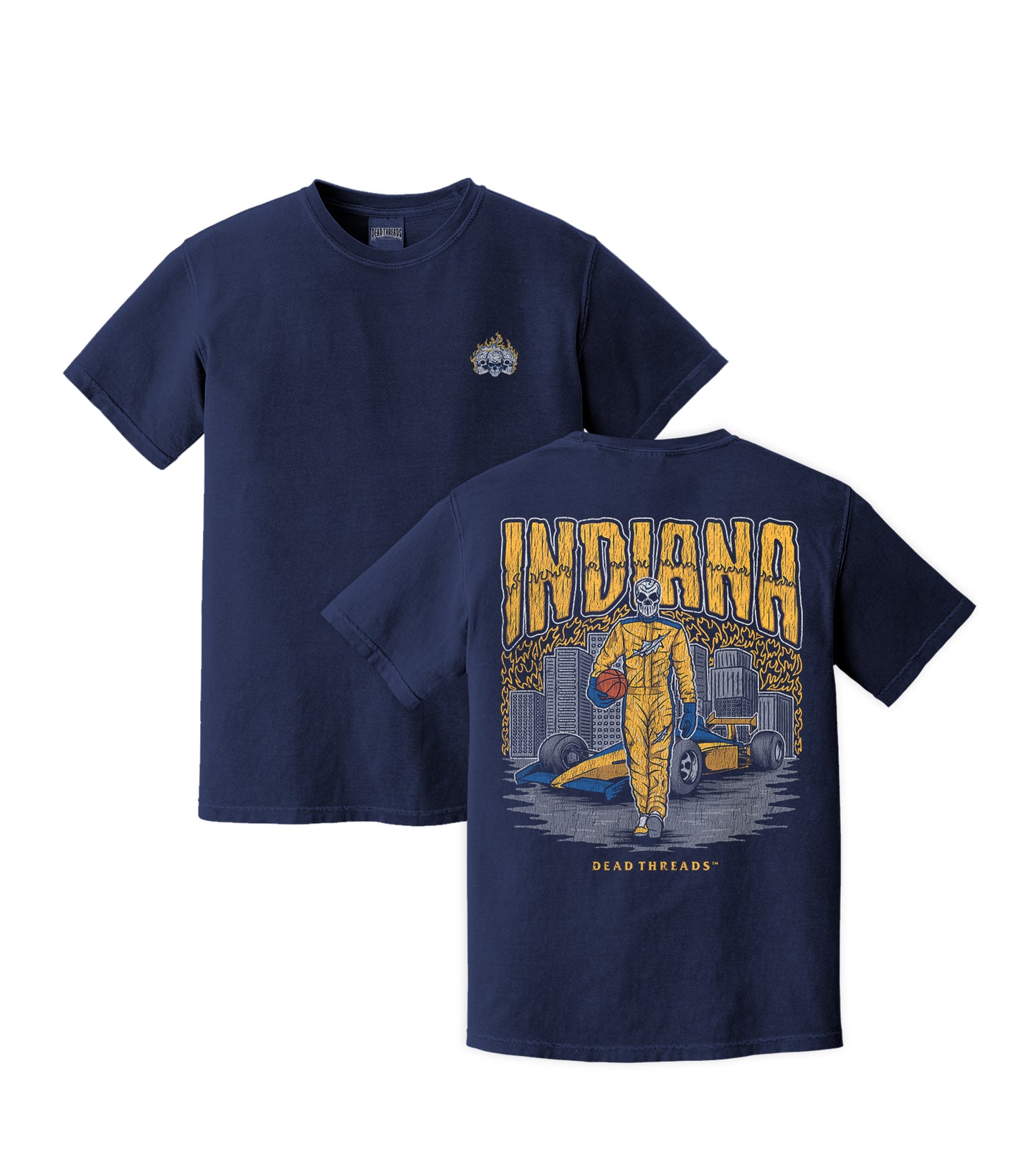 INDIANA BASKETBALL - “3 SKULL” PREMIUM T-SHIRT