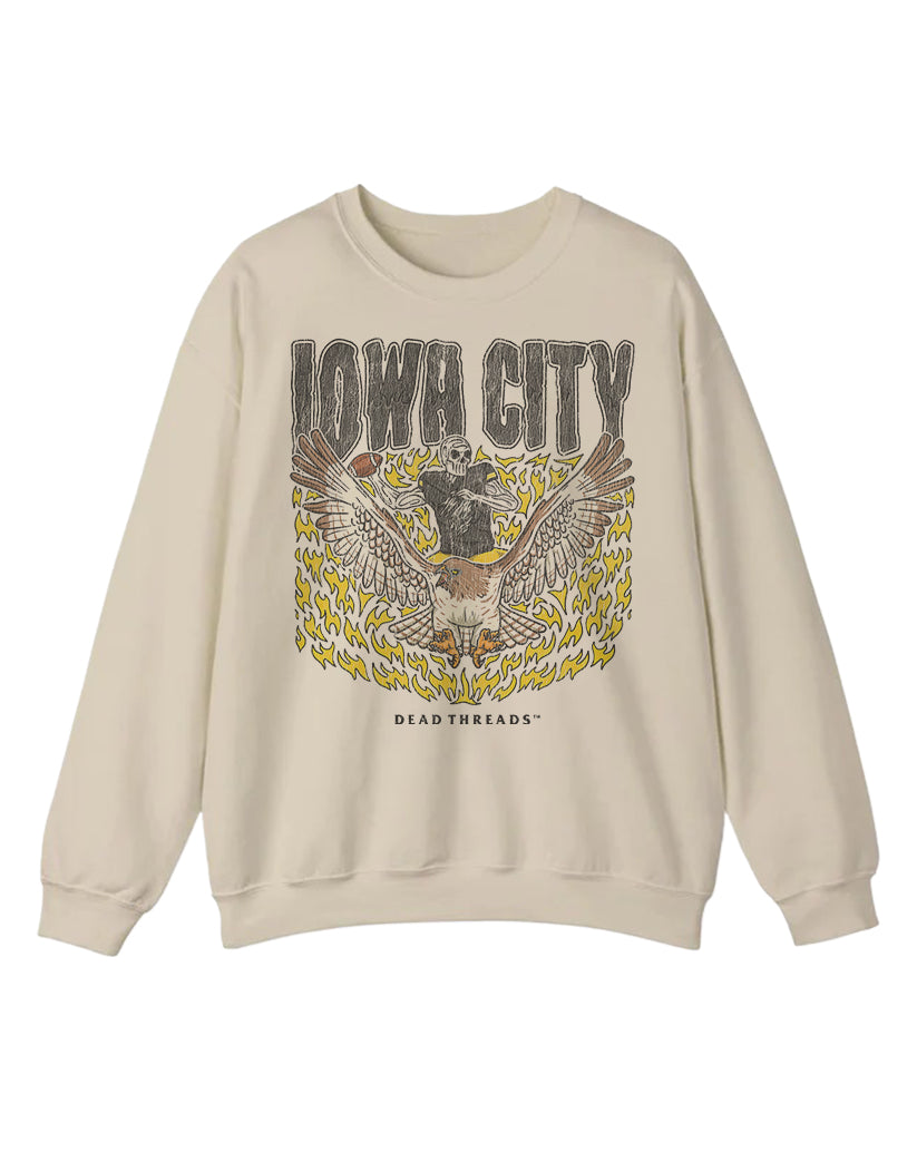 IOWA CITY FOOTBALL CREWNECK SWEATSHIRT