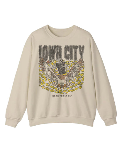 IOWA CITY FOOTBALL CREWNECK SWEATSHIRT