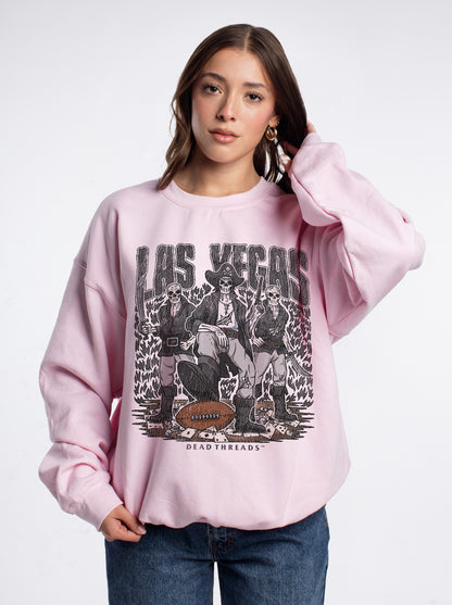LAS VEGAS FOOTBALL v1 CREWNECK SWEATSHIRT - PINK