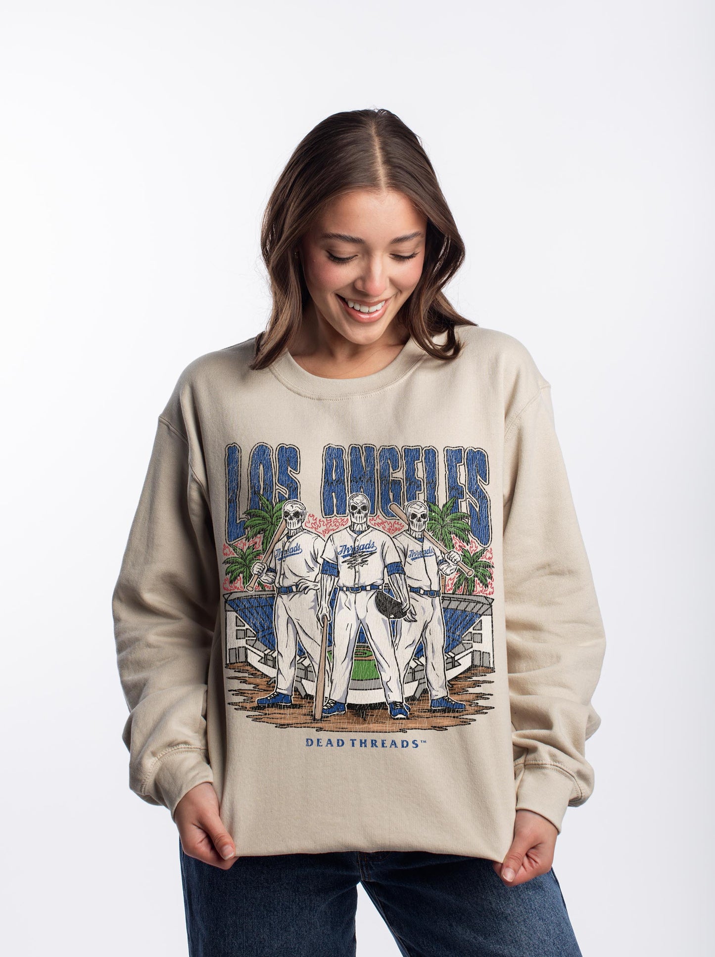LOS ANGELES "BLUE" BASEBALL CREWNECK SWEATSHIRT