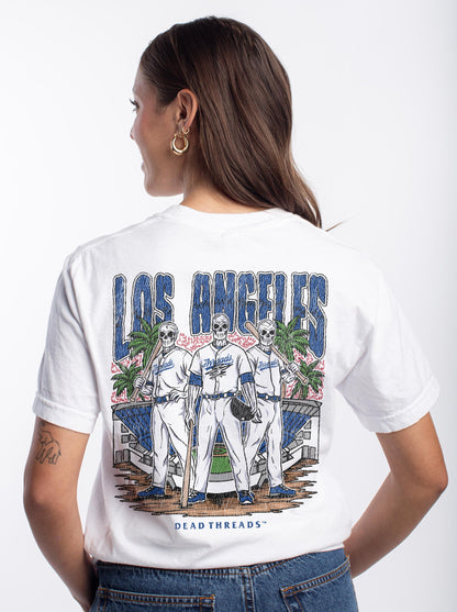 LOS ANGELES "BLUE" BASEBALL - "3 SKULL" PREMIUM SHIRT