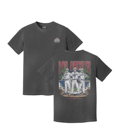 LOS ANGELES "BLUE" BASEBALL - "3 SKULL" PREMIUM SHIRT