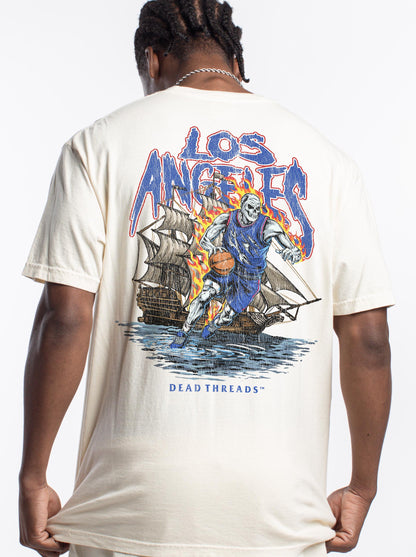 LOS ANGELES BASKETBALL v2 - “3 SKULL” PREMIUM T-SHIRT