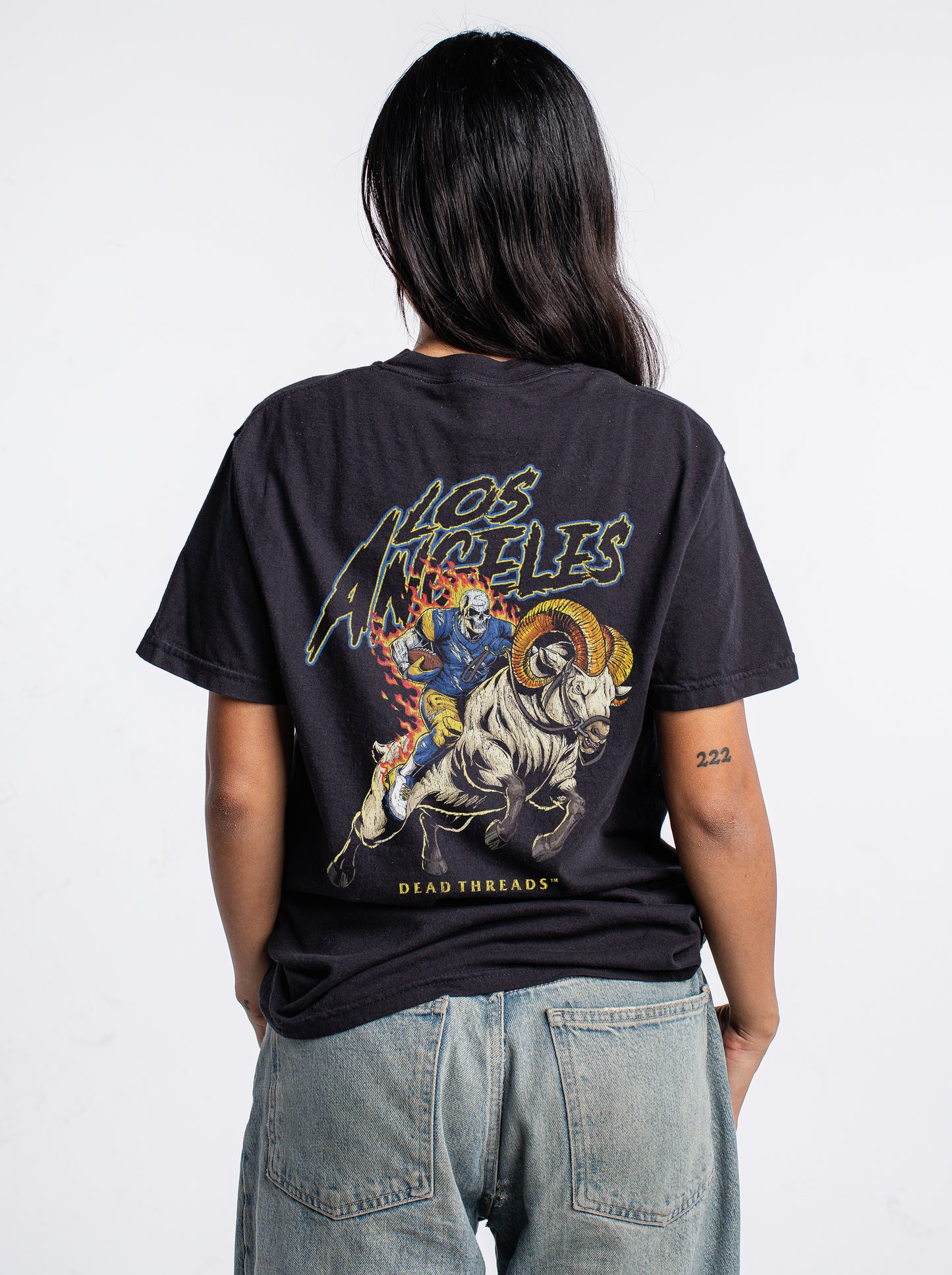 LOS ANGELES FOOTBALL v2 - "3 SKULL" PREMIUM T-SHIRT