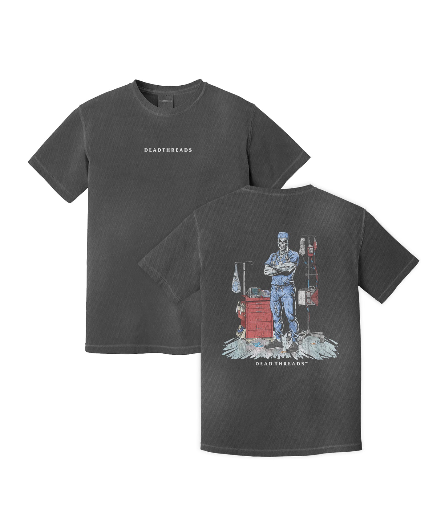 DEADSIDE NURSE (MALE) - BLUE SCRUBS “DT ESSENTIAL" PREMIUM T-SHIRT