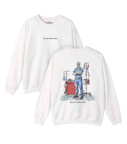 DEADSIDE NURSE (MALE) - BLUE SCRUBS “DT ESSENTIAL" CREWNECK SWEATSHIRT