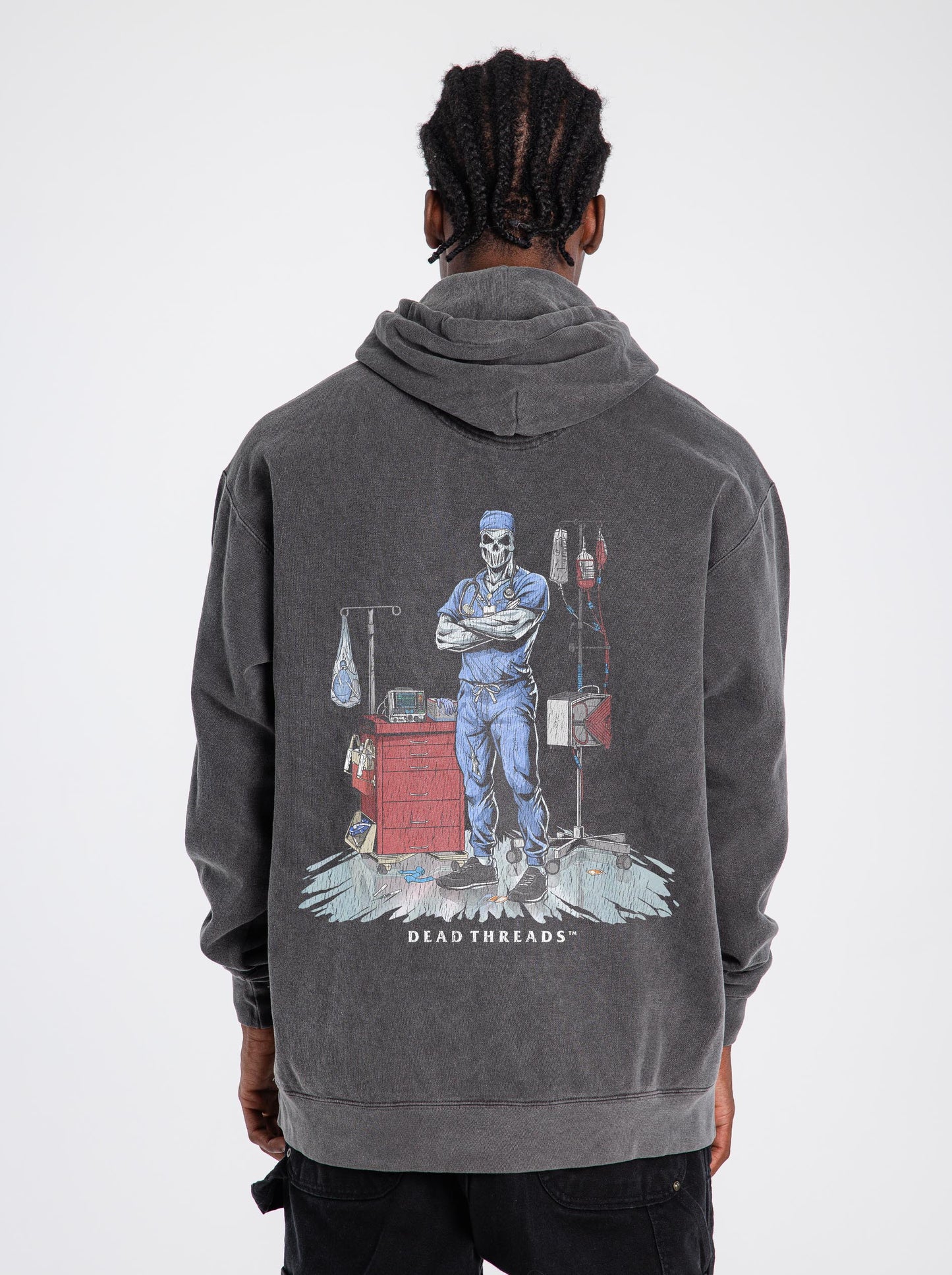 DEADSIDE NURSE (MALE) - BLUE SCRUBS “DT ESSENTIAL" HOODIE