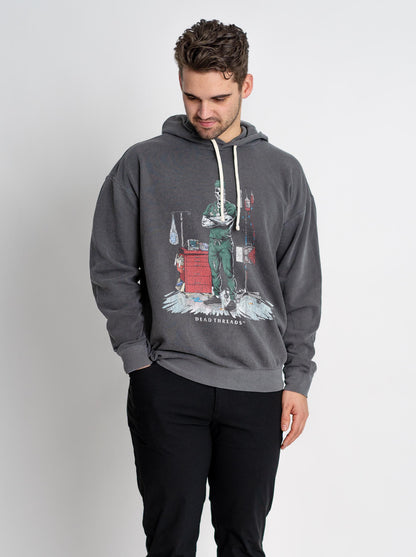 DEADSIDE NURSE (MALE) - GREEN SCRUBS LIGHTWEIGHT HOODIE