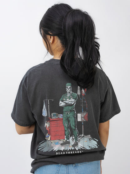 DEADSIDE NURSE (MALE) - GREEN SCRUBS “DT ESSENTIAL" PREMIUM T-SHIRT