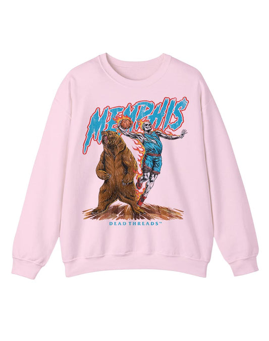 MEMPHIS BASKETBALL CREWNECK SWEATSHIRT - PINK