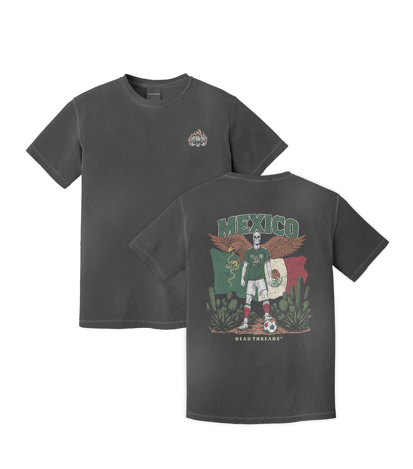 MEXICO SOCCER - “3 SKULL” PREMIUM T-SHIRT