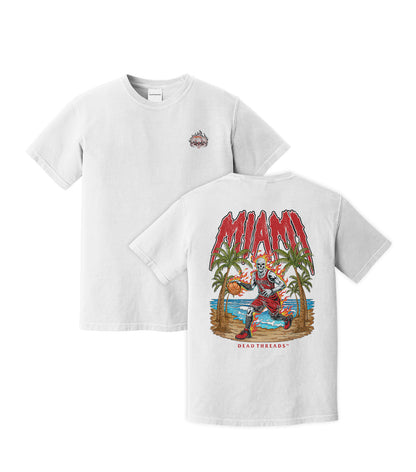 MIAMI BASKETBALL - “3 SKULL” PREMIUM T-SHIRT