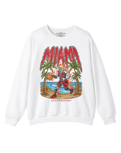 MIAMI BASKETBALL CREWNECK SWEATSHIRT