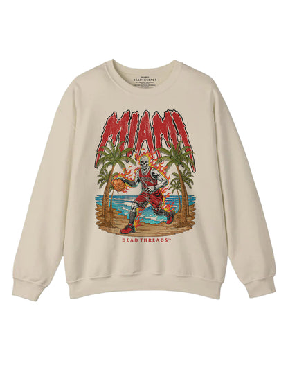 MIAMI BASKETBALL CREWNECK SWEATSHIRT